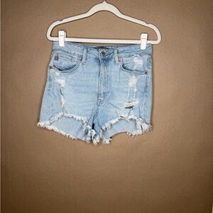 Just USA Light Blue Distressed Jean Shorts